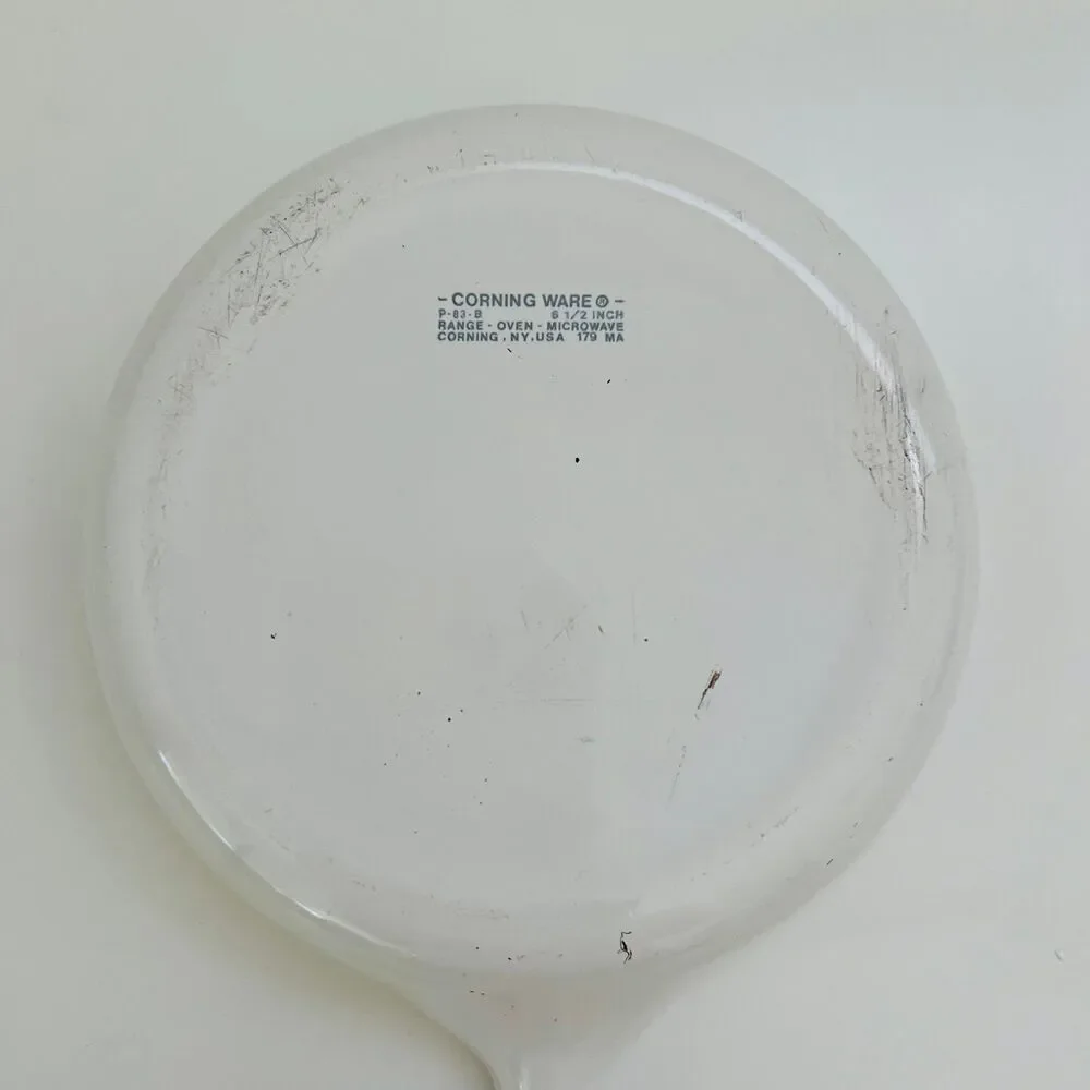 CORNING WARE Wildflower Pattern P-83-B Skillet Saucepan Baking Dish